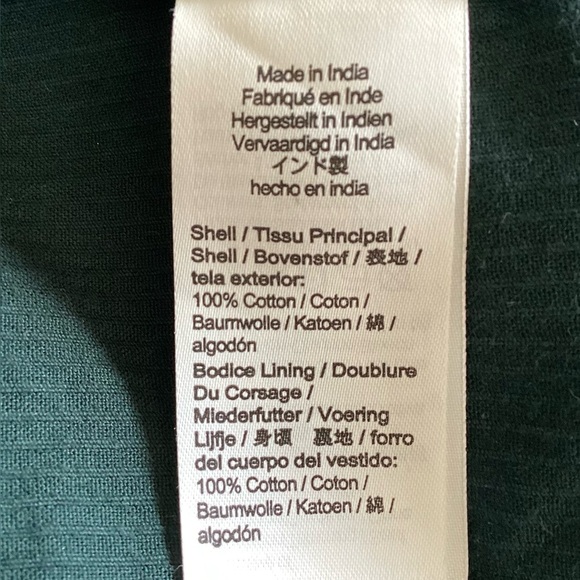 MADEWELL  Corduroy Sweetheart Mini Dress Ancient Forest Green Size 6 - Picture 10 of 11